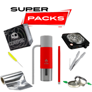 Pack cachimba El Badia P1 en aluminio con cazoleta, hornillo eléctrico 1000W, gestor de calor, manguera, pinzas, papel aluminio y carbón en The Good Shisha