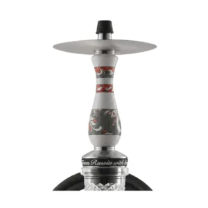 Cachimba RF Hookah Velikoustyuzhskaya rusa de acero con grabados artísticos y dos cazoletas pintadas a mano