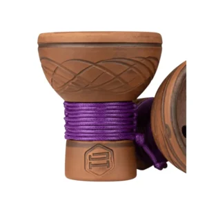 Cazoleta Japona Hookah Turkish Bowl Purple de barro rojo con cuerda en el tronco