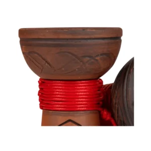 Cazoleta Japona Hookah Turkish Bowl Red de barro rojo con cuerda en el tronco