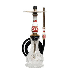 Cachimba RF Hookah Mezen Culture rusa de acero con arte tradicional de Mezen y dos cazoletas pintadas a mano