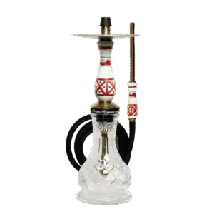 Cachimba RF Hookah Mezen Culture rusa de acero con arte tradicional de Mezen y dos cazoletas pintadas a mano