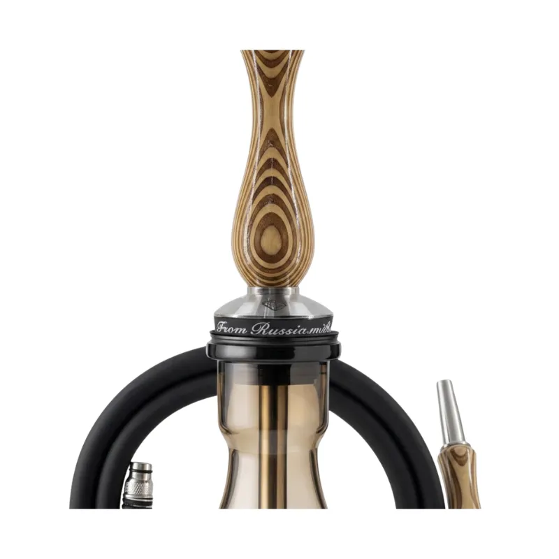 Cachimba RF Hookah Gunmetal Laminated de maderas exóticas laminadas y acero V2A