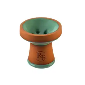 Cazoleta RF Rainbow Hookah de barro rojo estilo turco con esmalte vibrante