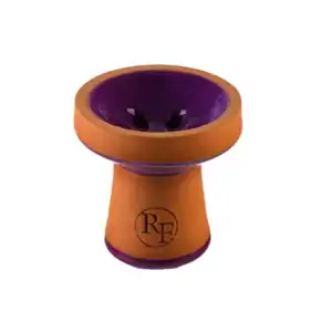 Cazoleta RF Rainbow Hookah de barro rojo estilo turco con esmalte vibrante