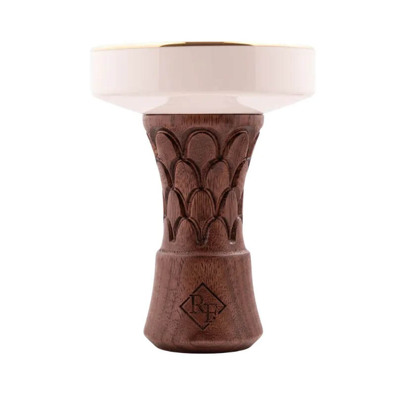 Cazoleta RF Wood Bowl de madera exótica africana con borde en oro de 18K
