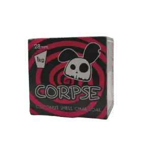 Carbón Corpse 28mm para cachimba de cáscara de coco natural