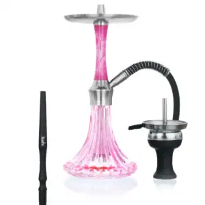 Cachimba Aladin MVP Epox 360 en acero inoxidable con purga configurable, base, manguera y accesorios incluidos.