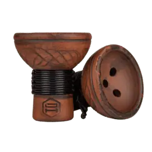 Cazoleta Japona Hookah Turkish Bowl Black de barro rojo con cuerda en el tronco