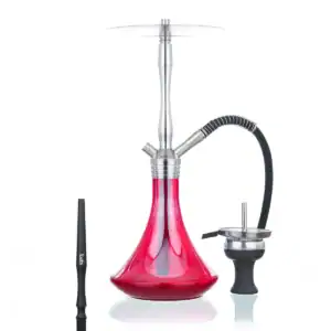 Cachimba Aladin MVP 460 en acero inoxidable con tiro ajustable, conector magnético, base tallada y accesorios incluidos.