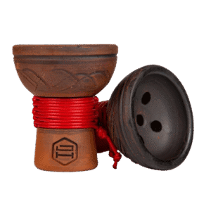 Cazoleta Japona Hookah Turkish Bowl Red de barro rojo con cuerda en el tronco