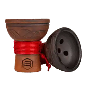 Cazoleta Japona Hookah Turkish Bowl Red de barro rojo con cuerda en el tronco