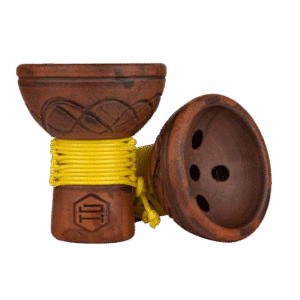 Cazoleta Japona Hookah Turkish Bowl Yellow de barro rojo con cuerda en el tronco