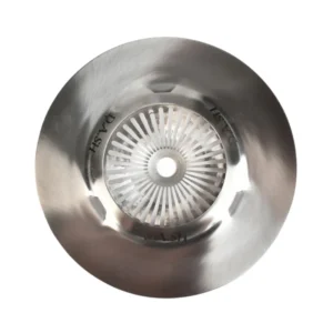 Cachimba Iron Dash futurista en acero inoxidable V2A con zonas circulares segmentadas, tubo de inmersión ajustable en altura, purga horizontal en mástil y plato innovador anti-apagado en The Good Shisha