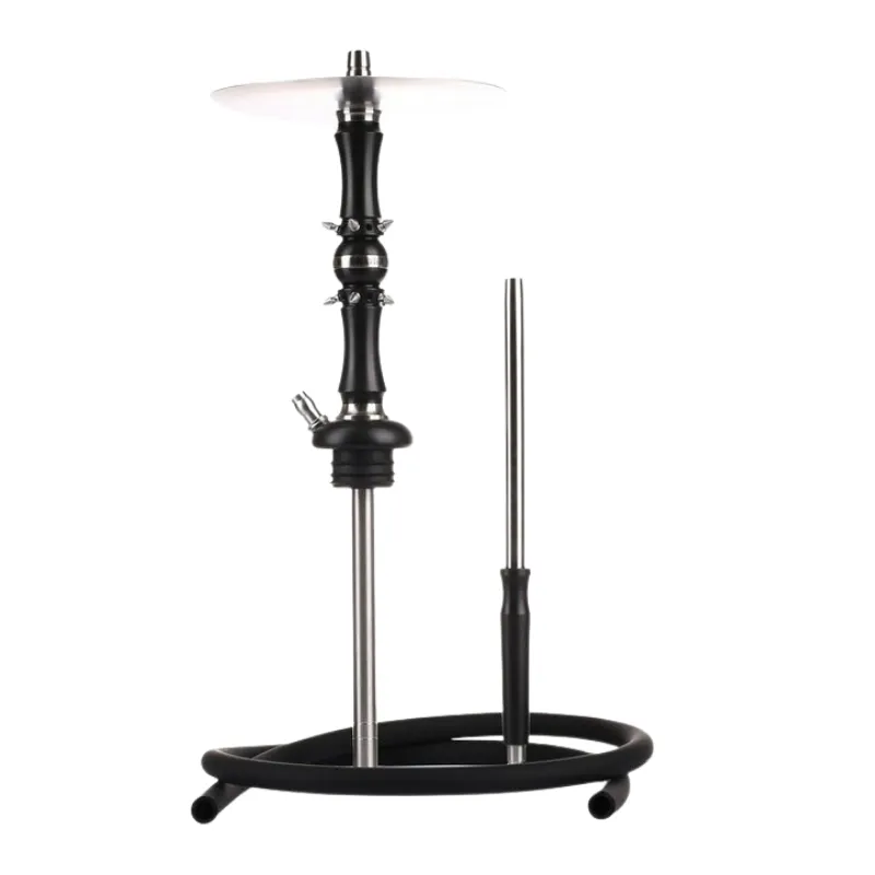 Cachimba Hookah Place Rock Star rusa de 60 cm fabricada en poliacetal de primera calidad y acero inoxidable con base transparente estilo ruso, purga por los orificios en la esfera del mástil, conector de manguera con juntas tóricas y difusor extraíble en The Good Shisha