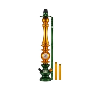 Cachimba Mani Sultan Loki inspirada en el dios nórdico del engaño con aluminio, acero inoxidable, base de vidrio reforzado y acabados premium