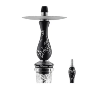 Cachimba RF Hookah Ebony rusa en madera de ébano tallada y pintada a mano