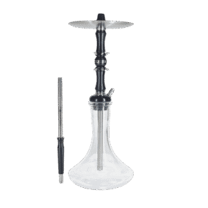 Cachimba Hookah Place Rock Star rusa de 60 cm fabricada en poliacetal de primera calidad y acero inoxidable con base transparente estilo ruso, purga por los orificios en la esfera del mástil, conector de manguera con juntas tóricas y difusor extraíble en The Good Shisha
