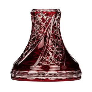 Base Caesar Mini Fan Cut Red de cristal rojo