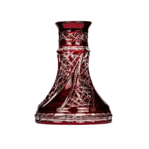 Base Caesar Mini Fan Cut Red de cristal rojo