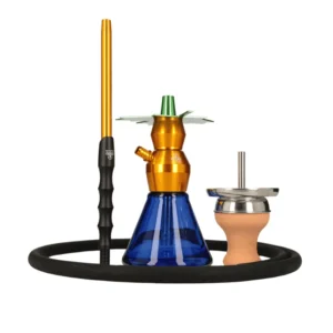Pack cachimba Apocalypse Canada en aluminio premium de 24 cm con manguera de silicona, boquilla, cazoleta TGS Nilo, gestor Provost y carbón en The Good Shisha