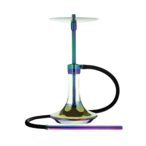 Pack cachimba MS Magma Style de la marca Mashisha en aluminio con base de vidrio sistema CLICK, boquilla, plato de ceniza y juego de gomas en The Good Shisha