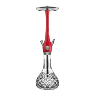 Cachimba Wookah Mastercut Check Nox Blaze en madera maciza y acero V2A con base soplada a mano