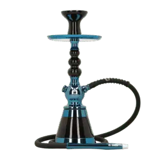 Cachimba El Badia Celeste Blue Galaxy Edition en acero y aluminio anodizado con acabado galaxia azul compelta