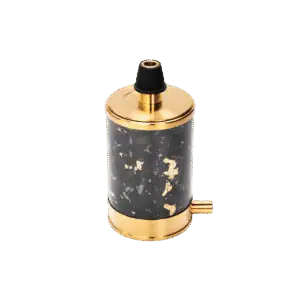 Cachimba VYRO One V3 en fibra de carbono real y acero V2A con caja cilíndrica de transporte
