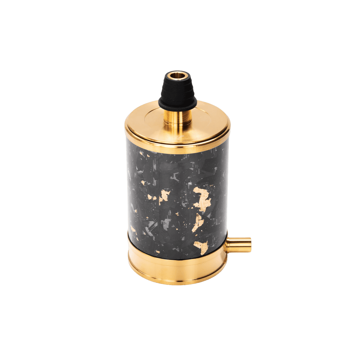 Cachimba VYRO One V3 en fibra de carbono real y acero V2A con caja cilíndrica de transporte