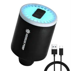 Encendedor Hookah Pump recargable USB-C con 16 LED multicolor para encender carbones de cachimba en segundos