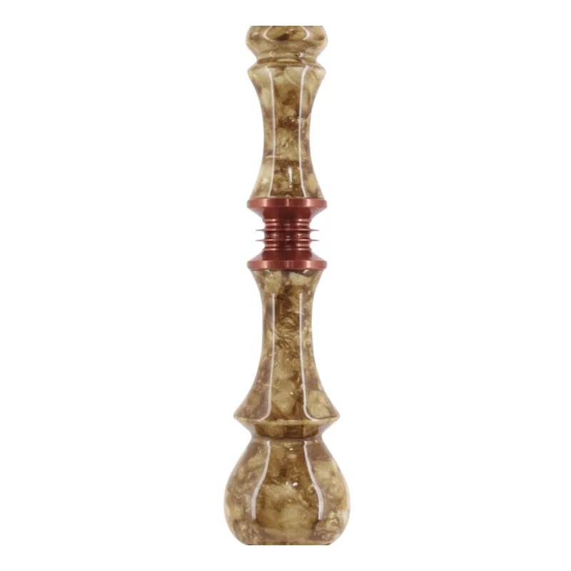 Cachimba Amazon Hookah Kaiser Marble brasileña con mástil marmolado en madera natural y aluminio inoxidable