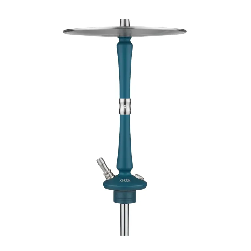 Cachimba Hoob Go On rusa minimalista y elegante fabricada en acero inoxidable y aluminio anodizado con tubo de inmersión con difusor extraíble, sistema de purga integrado, embellecedor exclusivo, plato exclusivo del modelo y base estilo ruso de gran estabilidad en The Good Shisha