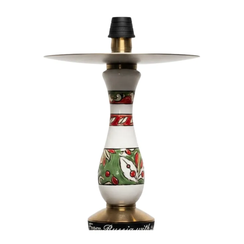 Cachimba RF Hookah Velikoustyuzhskaya Gold rusa con diseño artístico y cazoletas pintadas a mano