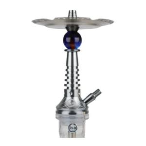 Cachimba Dash Cosmos Mini de 38 cm con diseño futurista, purga integrada en mástil con orificios OVNI, bola de resina pintada a mano, base tallada y conexión manguera por presión en The Good Shisha