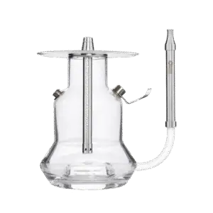 Cachimba Oduman N4 Hookah turca con base de cristal de gran grosor, partes metálicas en acero inoxidable y difusor integrado