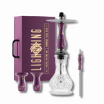 RF Hookah Lightning cachimba mini rusa de acero inoxidable y porcelana