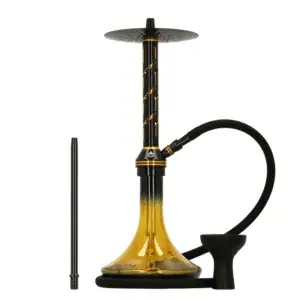 Cachimba El Badia Cyber X de 57 cm con columna de aluminio, base de vidrio y purga oculta