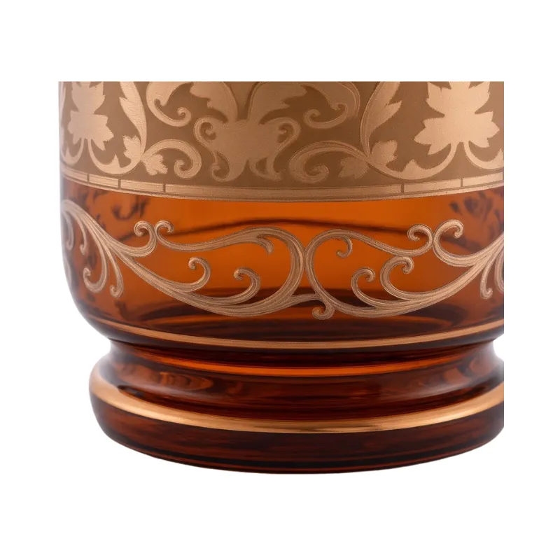 Base El Nefes Bohemian Budur de cristal bohemio con oro de 24k