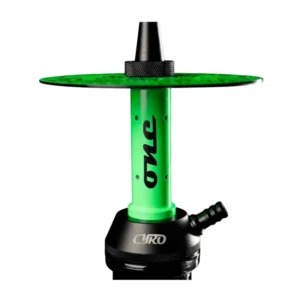 Cachimba Cyro One de 32 cm en aluminio y acero inoxidable con diseño futurista mastil