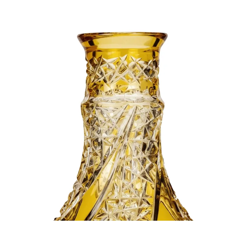 Base Caesar Crystal Small Fan Cut Yellow artesanal