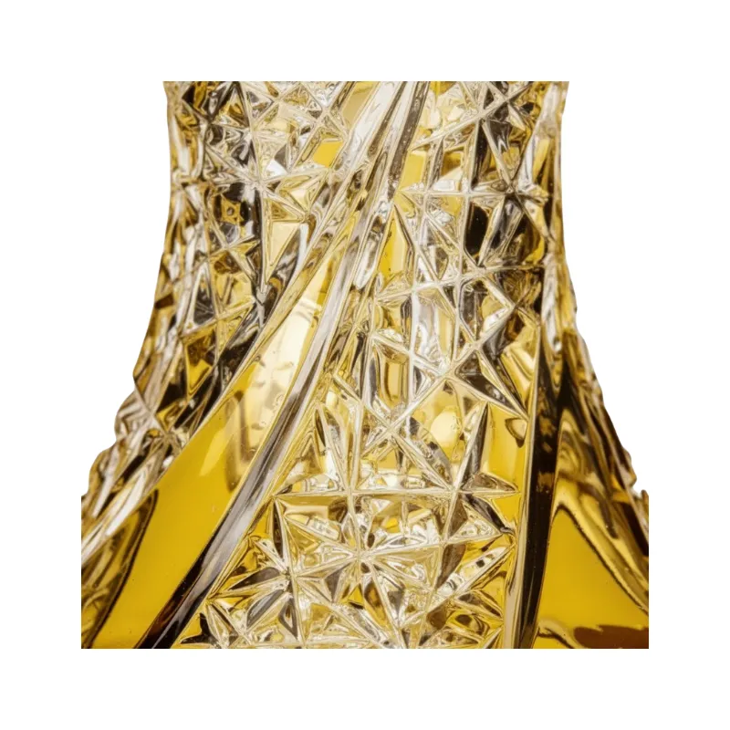 Base Caesar Crystal Small Fan Cut Yellow artesanal