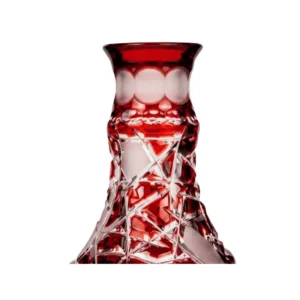 Base Caesar Crystal Small Mars Cut Red de cristal rojo