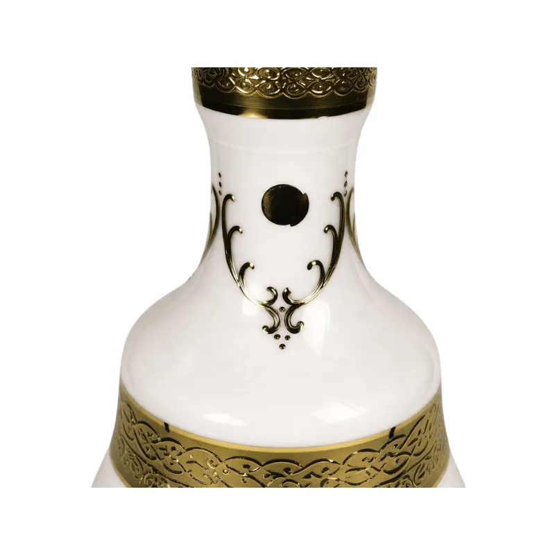 Base Egermann Brasil Waves blanca de 28 cm con detalles en oro