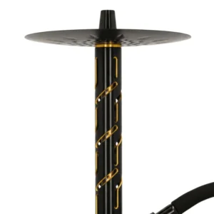 Cachimba El Badia Cyber X de 57 cm con columna de aluminio, base de vidrio y purga oculta mastil