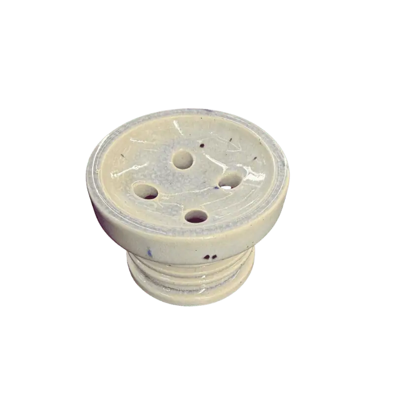 Cazoleta Kolos X Tradi de barro blanco esmaltado con cuatro orificios