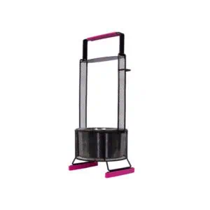 Carbonera Large alargada de 43 cm con asa aislada, rejilla interna y acabado negro mate