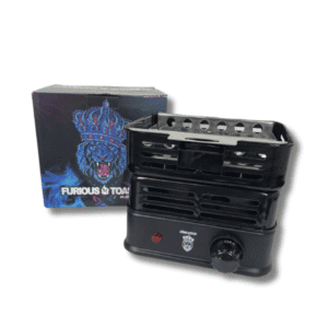 Hornillo King Coco Toaster 1000W para encender carbones de cachimba con rejilla protectora