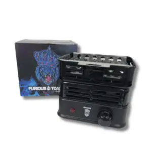 Hornillo King Coco Toaster 1000W para encender carbones de cachimba con rejilla protectora