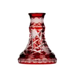 Base Caesar Crystal Small Mars Cut Red de cristal rojo